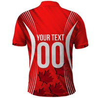 Personalized Canada Soccer Moose Goal Polo Shirt Red Maple Leaf Football Mascot