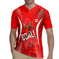 Personalized Canada Soccer Moose Goal Rugby Jersey Red Maple Leaf Football Mascot
