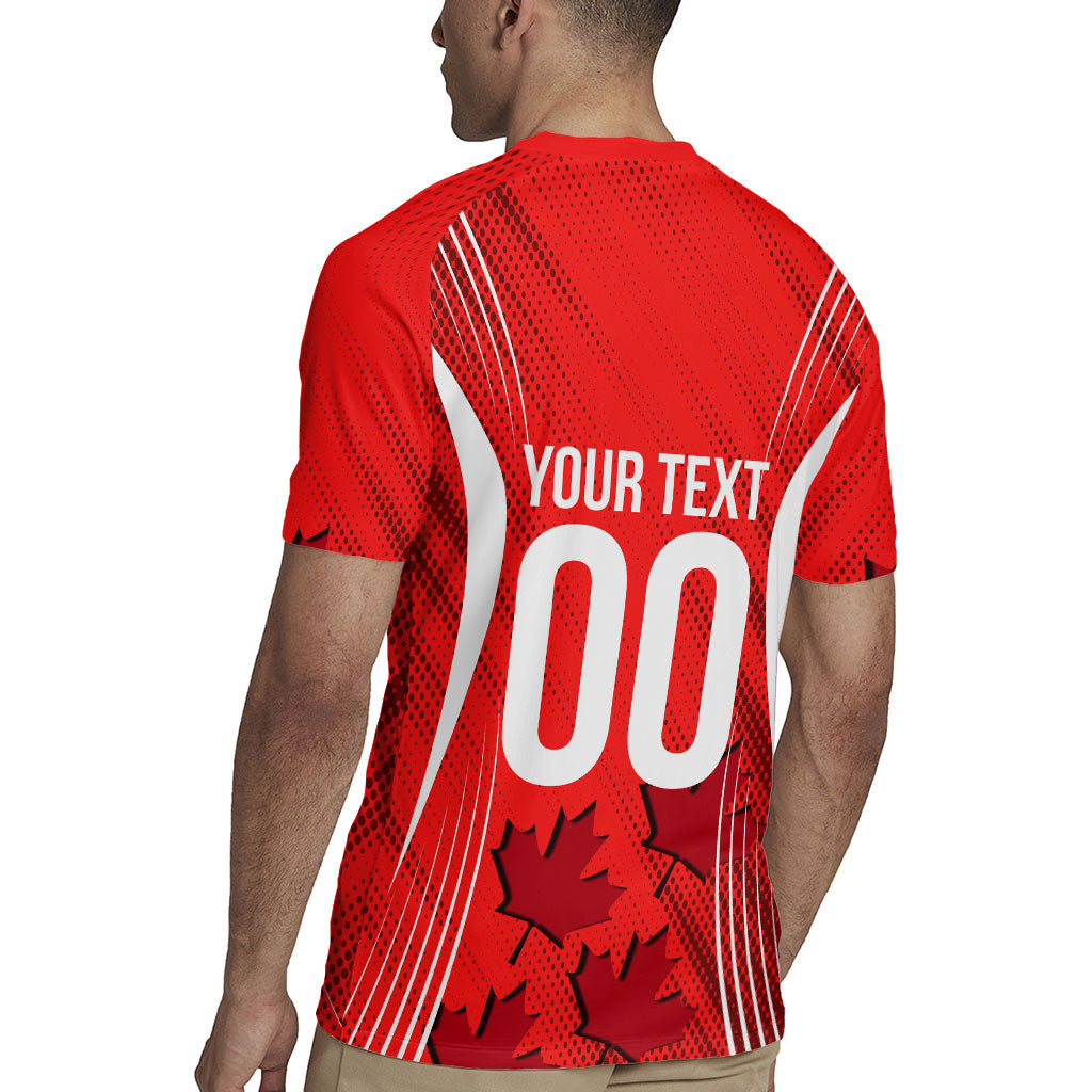 Personalized Canada Soccer Moose Goal Rugby Jersey Red Maple Leaf Football Mascot