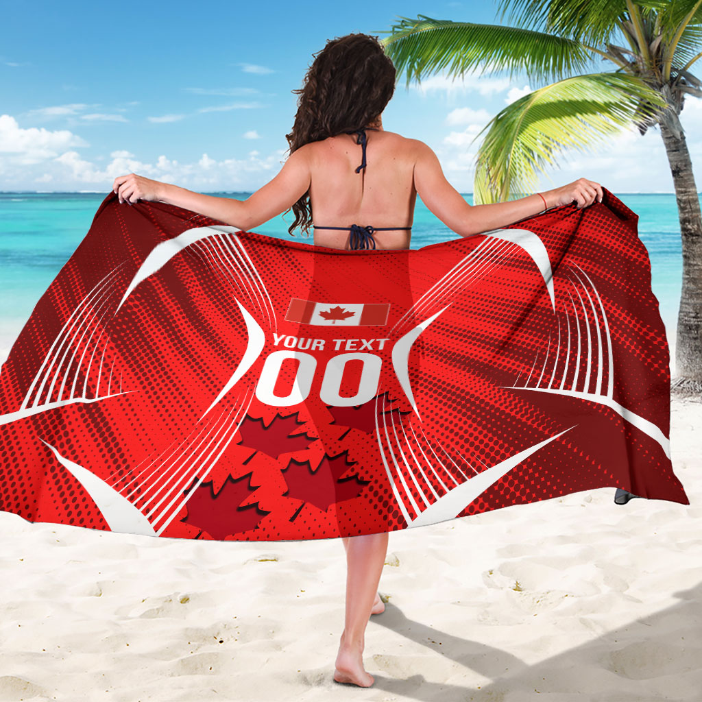 Personalized Canada Soccer Moose Goal Sarong Red Maple Leaf Football Mascot