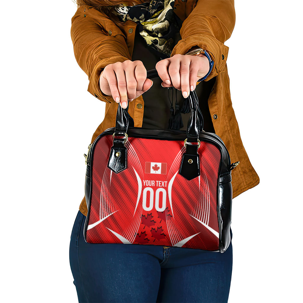 Personalized Canada Soccer Moose Goal Shoulder Handbag Red Maple Leaf Football Mascot