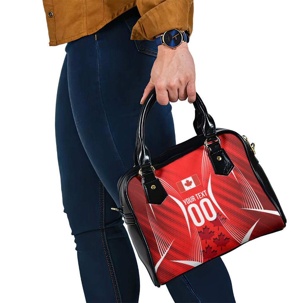 Personalized Canada Soccer Moose Goal Shoulder Handbag Red Maple Leaf Football Mascot