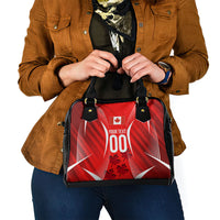 Personalized Canada Soccer Moose Goal Shoulder Handbag Red Maple Leaf Football Mascot