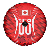 Personalized Canada Soccer Moose Goal Spare Tire Cover Red Maple Leaf Football Mascot