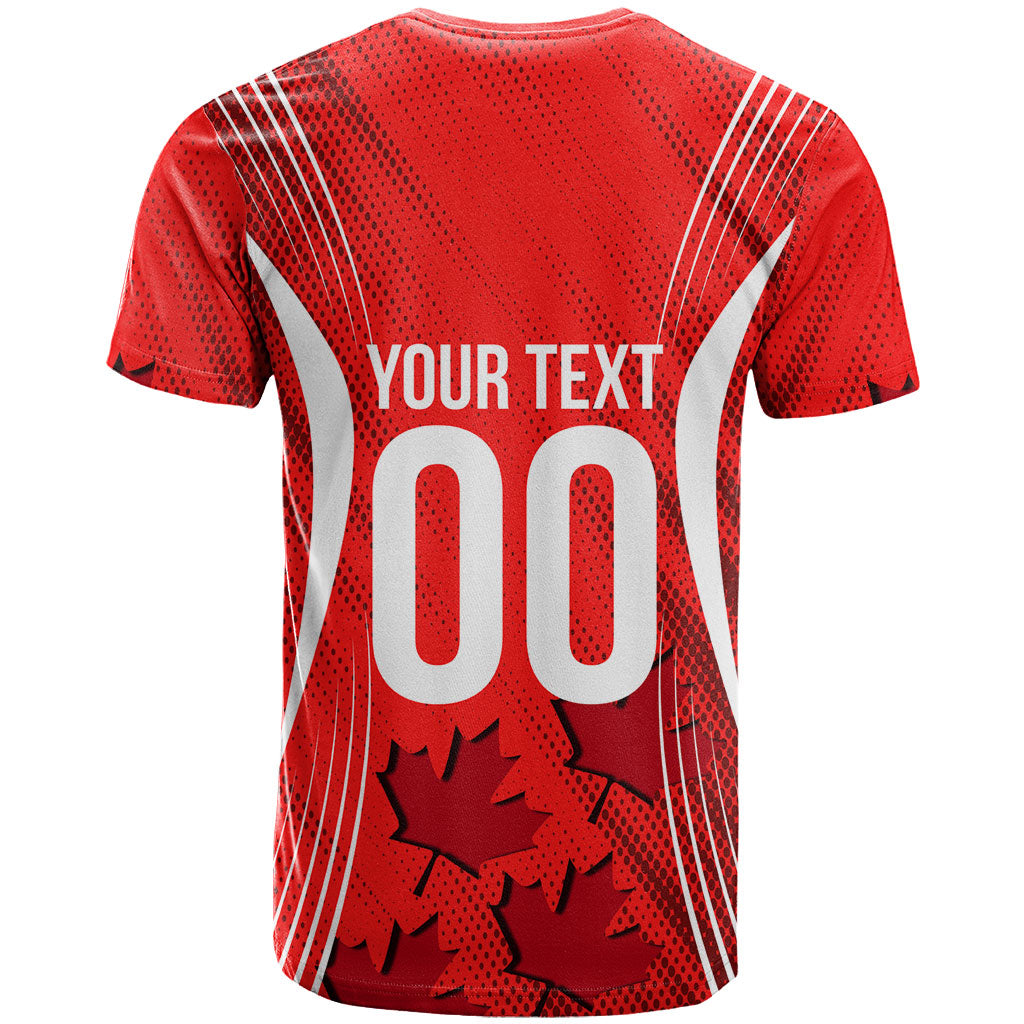 Personalized Canada Soccer Moose Goal T Shirt Red Maple Leaf Football Mascot