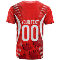Personalized Canada Soccer Moose Goal T Shirt Red Maple Leaf Football Mascot