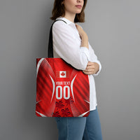Personalized Canada Soccer Moose Goal Tote Bag Red Maple Leaf Football Mascot