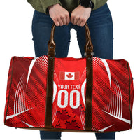 Personalized Canada Soccer Moose Goal Travel Bag Red Maple Leaf Football Mascot