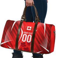Personalized Canada Soccer Moose Goal Travel Bag Red Maple Leaf Football Mascot