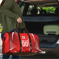 Personalized Canada Soccer Moose Goal Travel Bag Red Maple Leaf Football Mascot