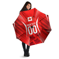 Personalized Canada Soccer Moose Goal Umbrella Red Maple Leaf Football Mascot
