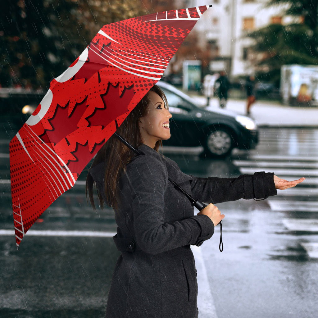 Personalized Canada Soccer Moose Goal Umbrella Red Maple Leaf Football Mascot