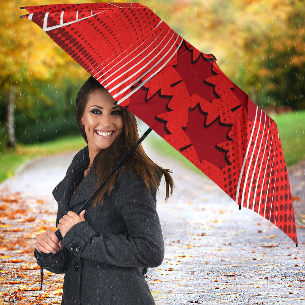 Personalized Canada Soccer Moose Goal Umbrella Red Maple Leaf Football Mascot