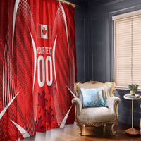 Personalized Canada Soccer Moose Goal Window Curtain Red Maple Leaf Football Mascot