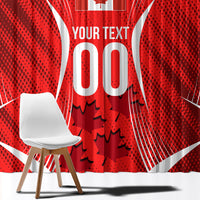 Personalized Canada Soccer Moose Goal Window Curtain Red Maple Leaf Football Mascot