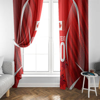 Personalized Canada Soccer Moose Goal Window Curtain Red Maple Leaf Football Mascot