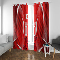 Personalized Canada Soccer Moose Goal Window Curtain Red Maple Leaf Football Mascot