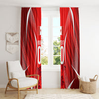Personalized Canada Soccer Moose Goal Window Curtain Red Maple Leaf Football Mascot