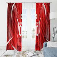 Personalized Canada Soccer Moose Goal Window Curtain Red Maple Leaf Football Mascot