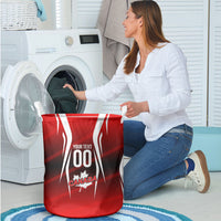 Custom Canada Soccer Player Laundry Basket Go Canada Maple Leaf
