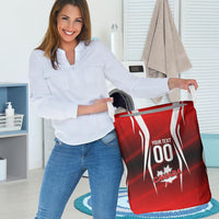 Custom Canada Soccer Player Laundry Basket Go Canada Maple Leaf
