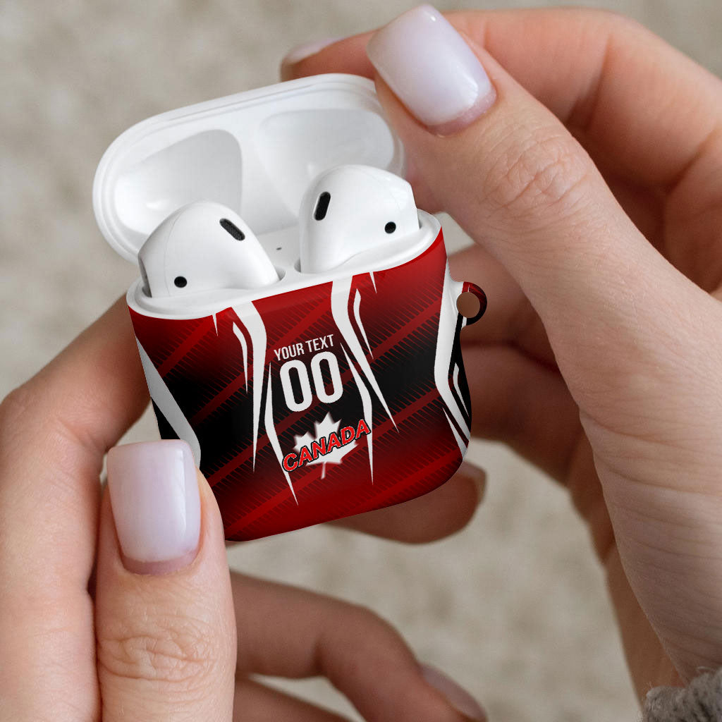 Custom Canada Soccer Player AirPods Case Go Canada Maple Leaf