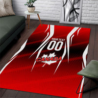 Custom Canada Soccer Player Area Rug Go Canada Maple Leaf