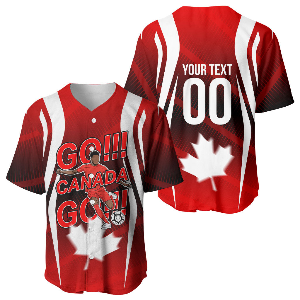 Custom Canada Soccer Player Baseball Jersey Go Canada Maple Leaf