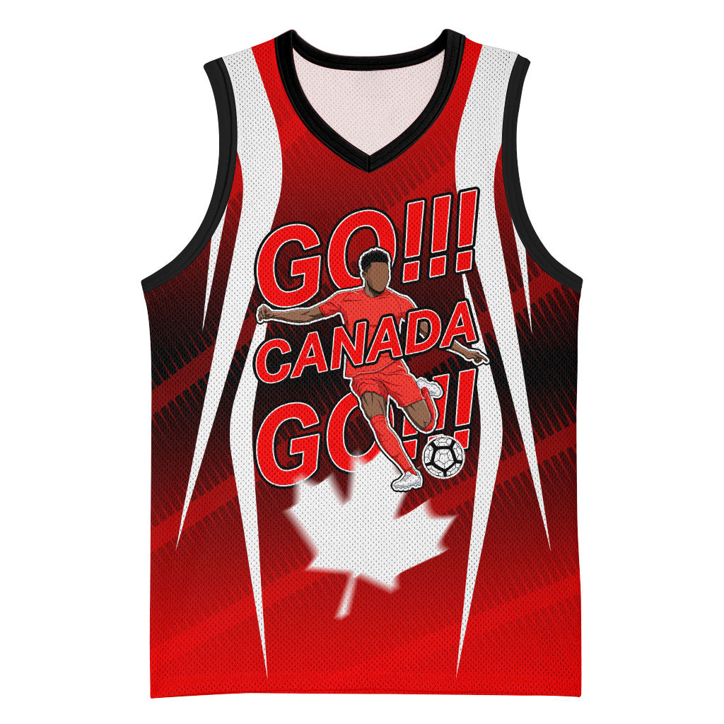 Custom Canada Soccer Player Basketball Jersey Go Canada Maple Leaf
