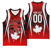 Custom Canada Soccer Player Basketball Jersey Go Canada Maple Leaf