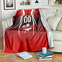 Custom Canada Soccer Player Blanket Go Canada Maple Leaf