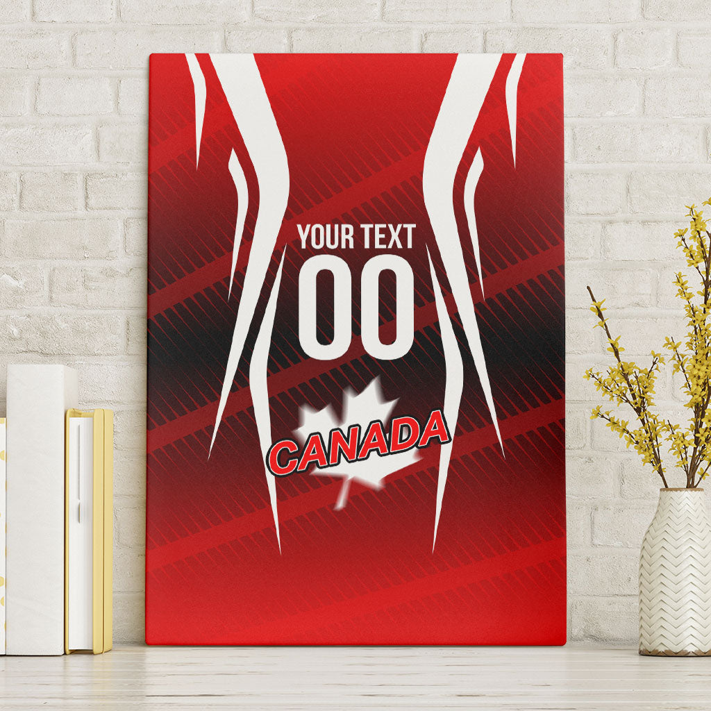 Custom Canada Soccer Player Canvas Wall Art Go Canada Maple Leaf