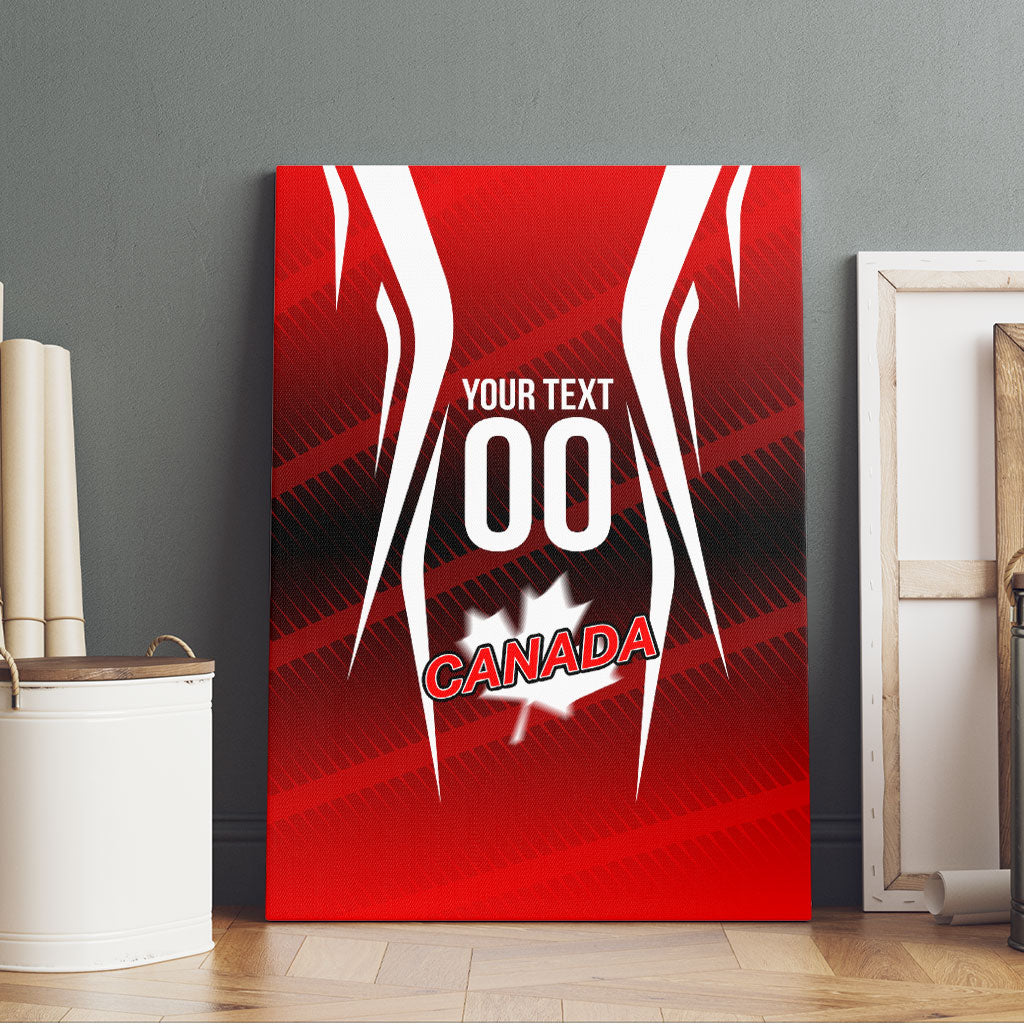 Custom Canada Soccer Player Canvas Wall Art Go Canada Maple Leaf