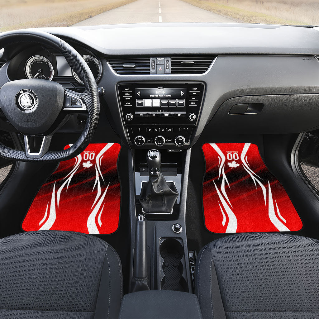 Custom Canada Soccer Player Car Mats Go Canada Maple Leaf