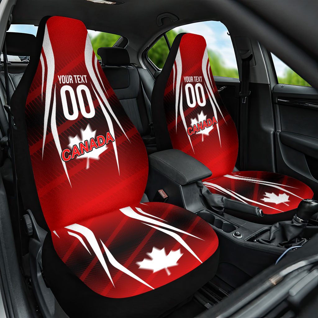 Custom Canada Soccer Player Car Seat Cover Go Canada Maple Leaf