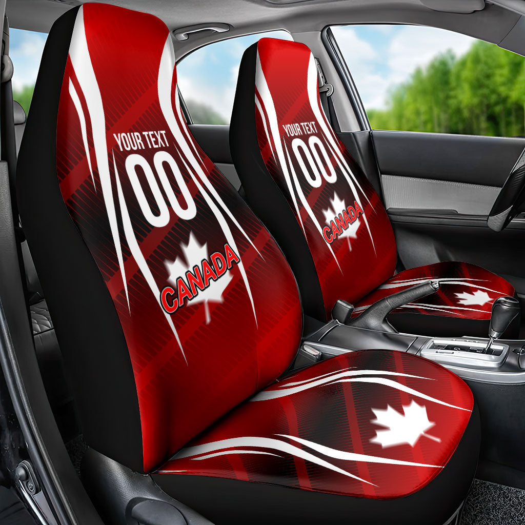 Custom Canada Soccer Player Car Seat Cover Go Canada Maple Leaf