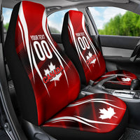 Custom Canada Soccer Player Car Seat Cover Go Canada Maple Leaf