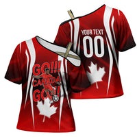 Custom Canada Soccer Player Cross Shoulder Shirt Go Canada Maple Leaf
