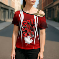 Custom Canada Soccer Player Cross Shoulder Shirt Go Canada Maple Leaf