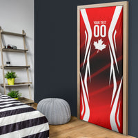 Custom Canada Soccer Player Door Cover Go Canada Maple Leaf