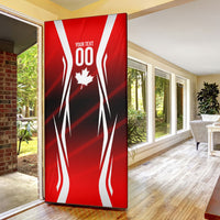 Custom Canada Soccer Player Door Cover Go Canada Maple Leaf