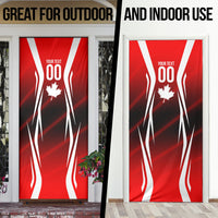 Custom Canada Soccer Player Door Cover Go Canada Maple Leaf