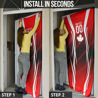 Custom Canada Soccer Player Door Cover Go Canada Maple Leaf