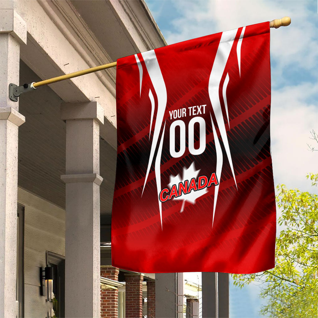 Custom Canada Soccer Player Garden Flag Go Canada Maple Leaf