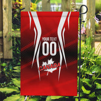 Custom Canada Soccer Player Garden Flag Go Canada Maple Leaf