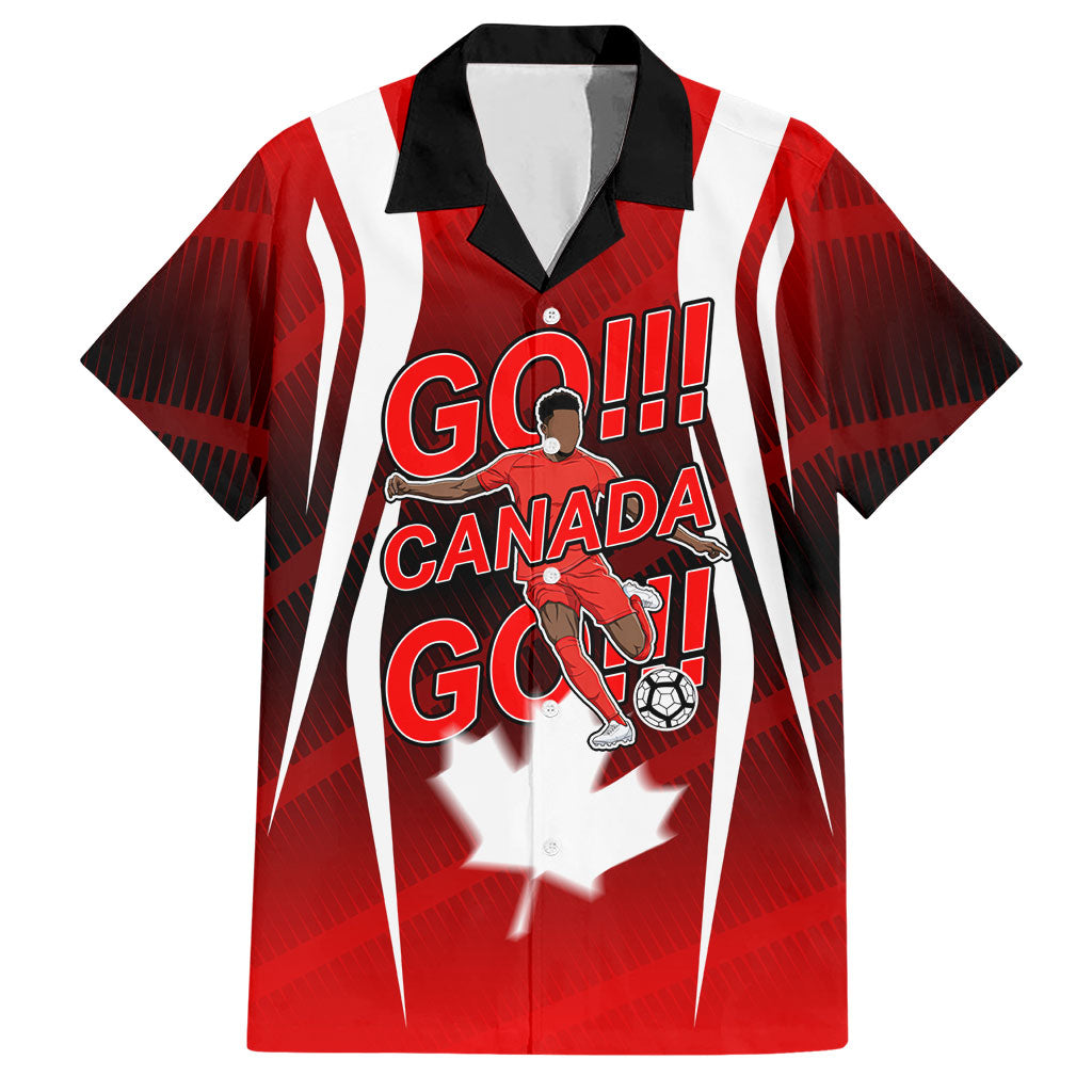 Custom Canada Soccer Player Hawaiian Shirt Go Canada Maple Leaf