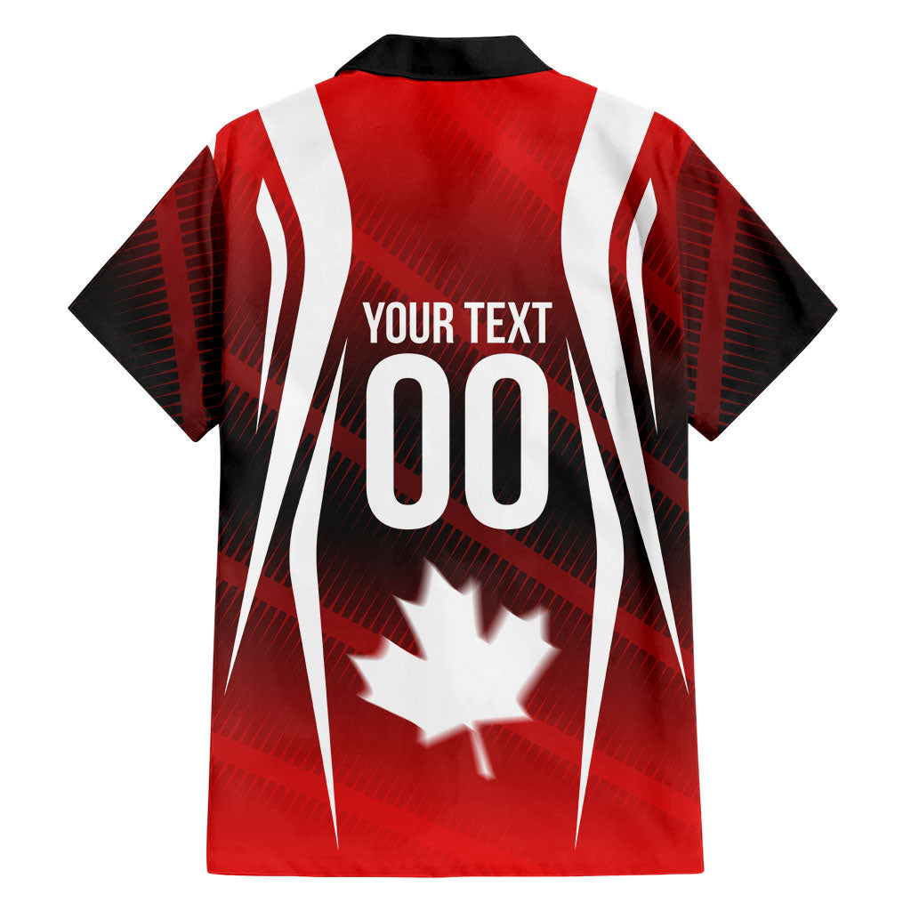 Custom Canada Soccer Player Hawaiian Shirt Go Canada Maple Leaf