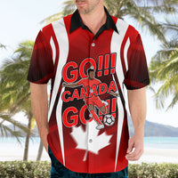 Custom Canada Soccer Player Hawaiian Shirt Go Canada Maple Leaf