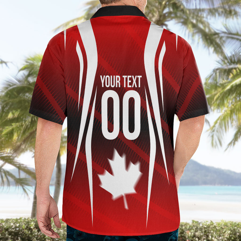 Custom Canada Soccer Player Hawaiian Shirt Go Canada Maple Leaf