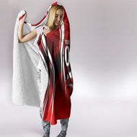 Custom Canada Soccer Player Hooded Blanket Go Canada Maple Leaf